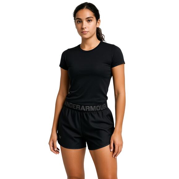 Under Armour Women’s Black Running Shorts – Size L (Loose Fit) - Picture 1 of 5